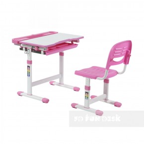 Комплект парта + стул трансформеры Cantare Pink в Карталах - kartaly.mebel-74.com | фото