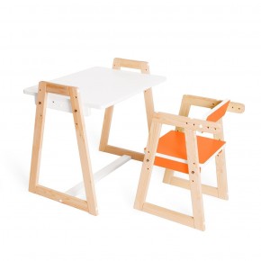Детская растущая парта и стул Я САМ "Краски" (Оранжевый) в Карталах - kartaly.mebel-74.com | фото