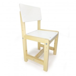 Детский растущий комплект стол и два стула  Я САМ "Лофт" (Белый, Сосна) в Карталах - kartaly.mebel-74.com | фото