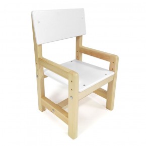 Детский растущий комплект стол и стул  Я САМ "Лофт" (Белый, Сосна) в Карталах - kartaly.mebel-74.com | фото