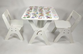 Детский растущий стол-парта и два стула Я САМ "Умка-Дуо" (Алфавит) в Карталах - kartaly.mebel-74.com | фото