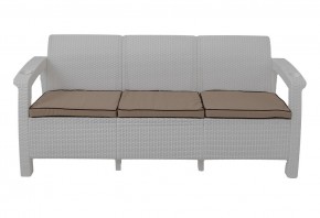Диван Yalta Premium Sofa 3 Set (Ялта) белый (+подушки под спину) в Карталах - kartaly.mebel-74.com | фото