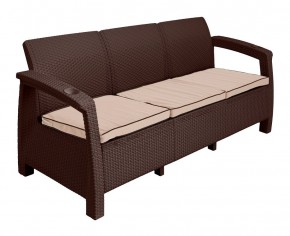 Диван Yalta Premium Sofa 3 Set (Ялта) шоколадный (+подушки под спину) в Карталах - kartaly.mebel-74.com | фото