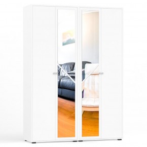 Камелия Шкаф 4-х створчатый, цвет белый, ШхГхВ 160х48х220 см., универсальная сборка, можно использовать как два отдельных шкафа в Карталах - kartaly.mebel-74.com | фото