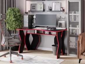 Компьютерный стол КЛ №9.0 (Черный/Красный) в Карталах - kartaly.mebel-74.com | фото