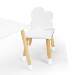 Комплект детской мебели стол и два стула Облачко (Белый/Белый/Береза) в Карталах - kartaly.mebel-74.com | фото