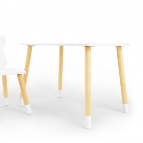 Комплект детской мебели стол и стул Корона (Белый/Белый/Береза) в Карталах - kartaly.mebel-74.com | фото