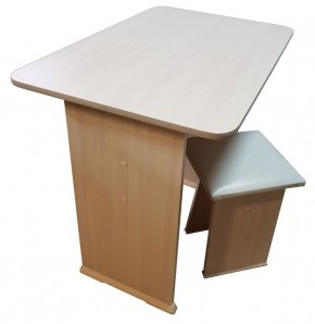 Кухонный стол ЛДСП + 2 табурета в Карталах - kartaly.mebel-74.com | фото