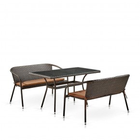 Комплект мебели из иск. ротанга T286A/S139A-W53 Brown в Карталах - kartaly.mebel-74.com | фото
