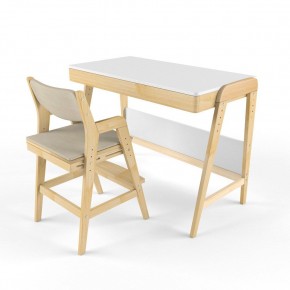 Комплект растущий стол и стул с чехлом 38 попугаев «Вуди» (Белый, Береза, Беж) в Карталах - kartaly.mebel-74.com | фото
