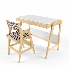 Комплект растущий стол и стул с чехлом 38 попугаев «Вуди» (Белый, Без покрытия, Клетка) в Карталах - kartaly.mebel-74.com | фото