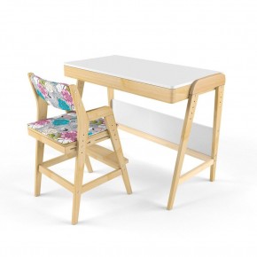Комплект растущий стол и стул с чехлом 38 попугаев «Вуди» (Белый, Без покрытия, Мечта) в Карталах - kartaly.mebel-74.com | фото