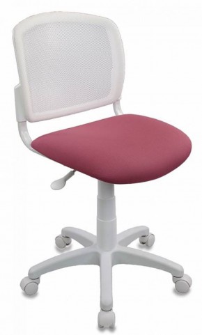 Кресло детское Бюрократ CH-W296NX/26-31 белый TW-15 розовый 26-31 в Карталах - kartaly.mebel-74.com | фото