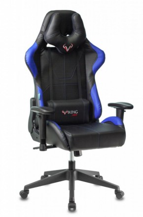 Кресло игровое Бюрократ VIKING 5 AERO BLUE черный/синий в Карталах - kartaly.mebel-74.com | фото