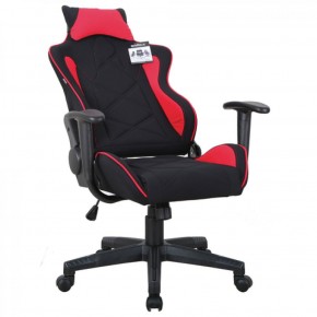 Кресло компьютерное BRABIX GT Racer GM-101 + подушка (ткань) черное/красное (531820) в Карталах - kartaly.mebel-74.com | фото