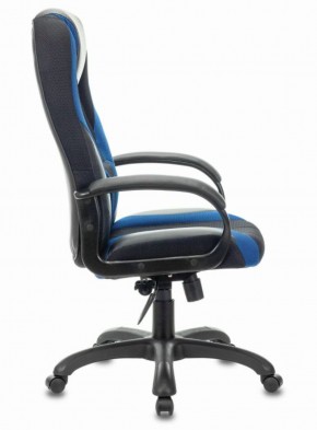 Кресло компьютерное BRABIX PREMIUM "Rapid GM-102" (экокожа/ткань, черное/синее) 532106 в Карталах - kartaly.mebel-74.com | фото