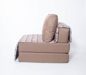 Кресло-кровать бескаркасное Харви (коричневый-квадро беж) в Карталах - kartaly.mebel-74.com | фото