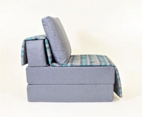 Кресло-кровать бескаркасное Харви (серый-квадро азур) в Карталах - kartaly.mebel-74.com | фото
