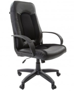 Кресло офисное BRABIX "Strike EX-525" (экокожа черная, ткань черная) 531381 в Карталах - kartaly.mebel-74.com | фото