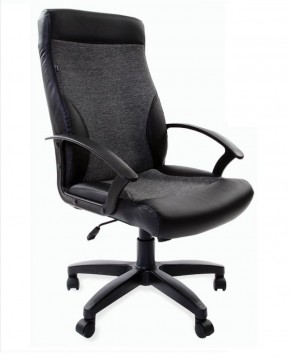 Кресло офисное BRABIX "Trust EX-535" (экокожа/черная/ткань серая) 531383 в Карталах - kartaly.mebel-74.com | фото