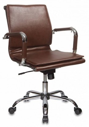 Кресло руководителя Бюрократ CH-993-LOW/BROWN коричневый в Карталах - kartaly.mebel-74.com | фото
