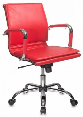 Кресло руководителя Бюрократ CH-993-LOW/RED красный в Карталах - kartaly.mebel-74.com | фото