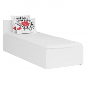 Кровать 0800 + Пенал Стандарт, цвет белый, ШхГхВ 83,5х203,5х70 + 45х52х200 см., сп.м. 800х2000 мм., без матраса, основание есть в Карталах - kartaly.mebel-74.com | фото