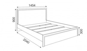 Кровать 1.4 М16 Стандарт с настилом Беатрис (Орех гепланкт) в Карталах - kartaly.mebel-74.com | фото