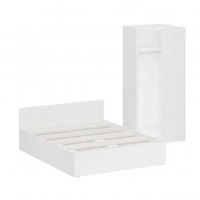 Кровать 1600 + Шкаф угловой Стандарт, цвет белый, ШхГхВ 163,5х203,5х70 + 81,2х81,2х200см., сп.м. 1600х2000 мм., без матраса, основание есть в Карталах - kartaly.mebel-74.com | фото