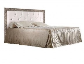 Кровать 2-х спальная (1,4 м) Тиффани штрих-лак/серебро с мягким изголовьем (ТФКР140-2) в Карталах - kartaly.mebel-74.com | фото