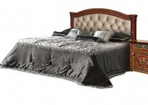 Кровать 2-х спальная с мягким изголовьем без изножья Карина-3 орех (К3КР-4[1]) в Карталах - kartaly.mebel-74.com | фото