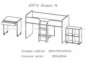 КАПРИЗ-14 Кровать 800 двухъярусная без рисунка в Карталах - kartaly.mebel-74.com | фото