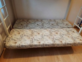 Кровать двухъярусная с диваном "Мадлен" (Серый/Фиолетовый) в Карталах - kartaly.mebel-74.com | фото