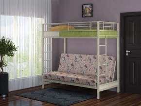 Кровать двухъярусная с диваном "Мадлен" (Слоновая кость/Серый) в Карталах - kartaly.mebel-74.com | фото