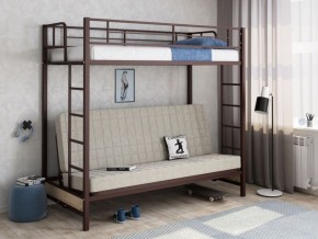 Кровать двухъярусная с диваном "Мадлен" (Коричневый/Бежевый) в Карталах - kartaly.mebel-74.com | фото