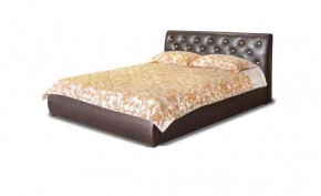 Кровать Флоренция 1600 в к/з "Классик 307 коричневый" (серия Норма) + основание + ПМ в Карталах - kartaly.mebel-74.com | фото
