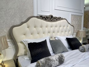 Кровать Мокко 1600 с мягким изголовьем + основание (серый камень) в Карталах - kartaly.mebel-74.com | фото