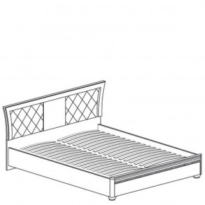 Кровать с мягким изголовьем №198 "Лючия" (1600) Дуб оксфорд серый в Карталах - kartaly.mebel-74.com | фото