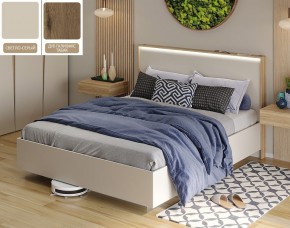 Кровать (Светло-серый U750 ST9/Дуб Галифакс Табак) 1600 в Карталах - kartaly.mebel-74.com | фото