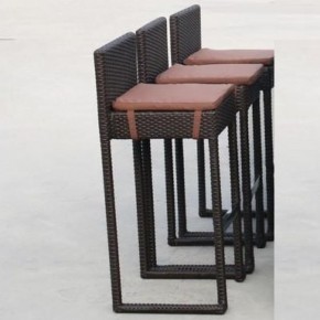 Плетеный барный стул Y390A-W63 Brown в Карталах - kartaly.mebel-74.com | фото