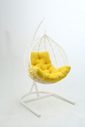 Подвесное кресло Бароло (белый/желтый) в Карталах - kartaly.mebel-74.com | фото