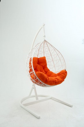 Подвесное кресло Бароло (белый/оранжевый) в Карталах - kartaly.mebel-74.com | фото