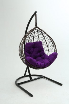 Подвесное кресло Бароло (коричневый/фиолетовый) в Карталах - kartaly.mebel-74.com | фото