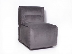 Прямое модульное бескаркасное кресло Комфорт (Графит велюр) в Карталах - kartaly.mebel-74.com | фото