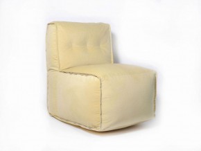Прямое модульное бескаркасное кресло Комфорт (Желтый велюр) в Карталах - kartaly.mebel-74.com | фото