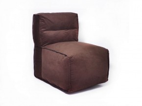 Прямое модульное бескаркасное кресло Комфорт (Шоколад велюр) в Карталах - kartaly.mebel-74.com | фото