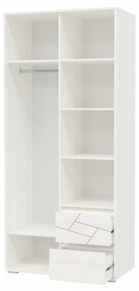 Шкаф 2-х дверный с ящиками АДЕЛИНА (4-4831рам.б) в Карталах - kartaly.mebel-74.com | фото