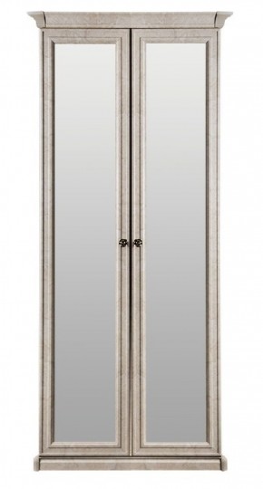 Шкаф 2-х створчатый с зеркалом Афина (крем корень) в Карталах - kartaly.mebel-74.com | фото