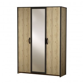 Шкаф 3-дверный с зеркалом №885 Гранж в Карталах - kartaly.mebel-74.com | фото