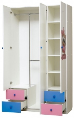 Шкаф 3-х дверный с ящиками и фотопечатью Совята 3.1 (1200) в Карталах - kartaly.mebel-74.com | фото